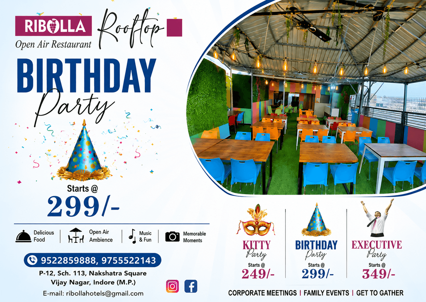 Birthday celebration setup